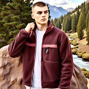 Patagonia Synchilla Fleece Jacket RE-TOOL Full Zip Mens Medium rare